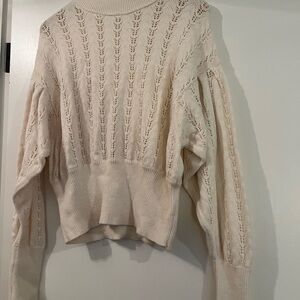 Wilfred Cream Textured Knit Sweater